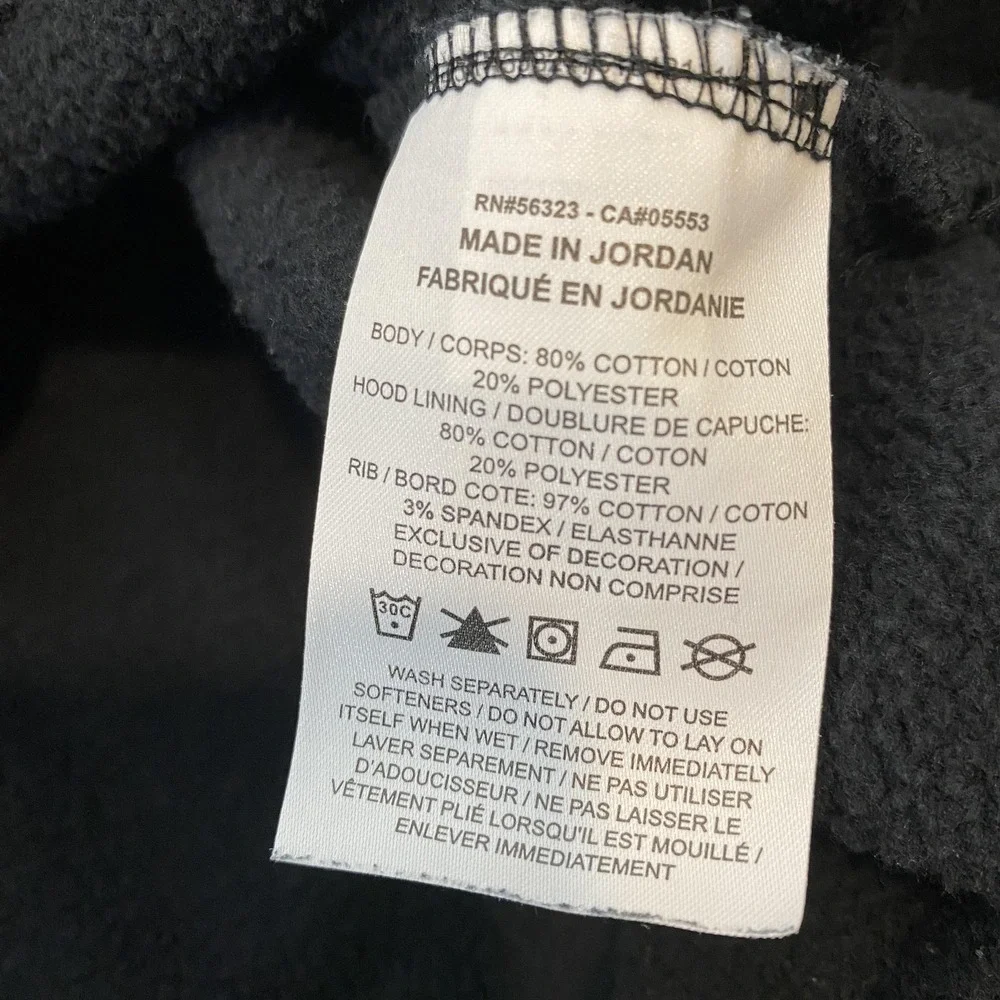 Jordan Nike Air Hoodie Mens‎ Large Black Jumpman Pullover Fleece DD5244-010